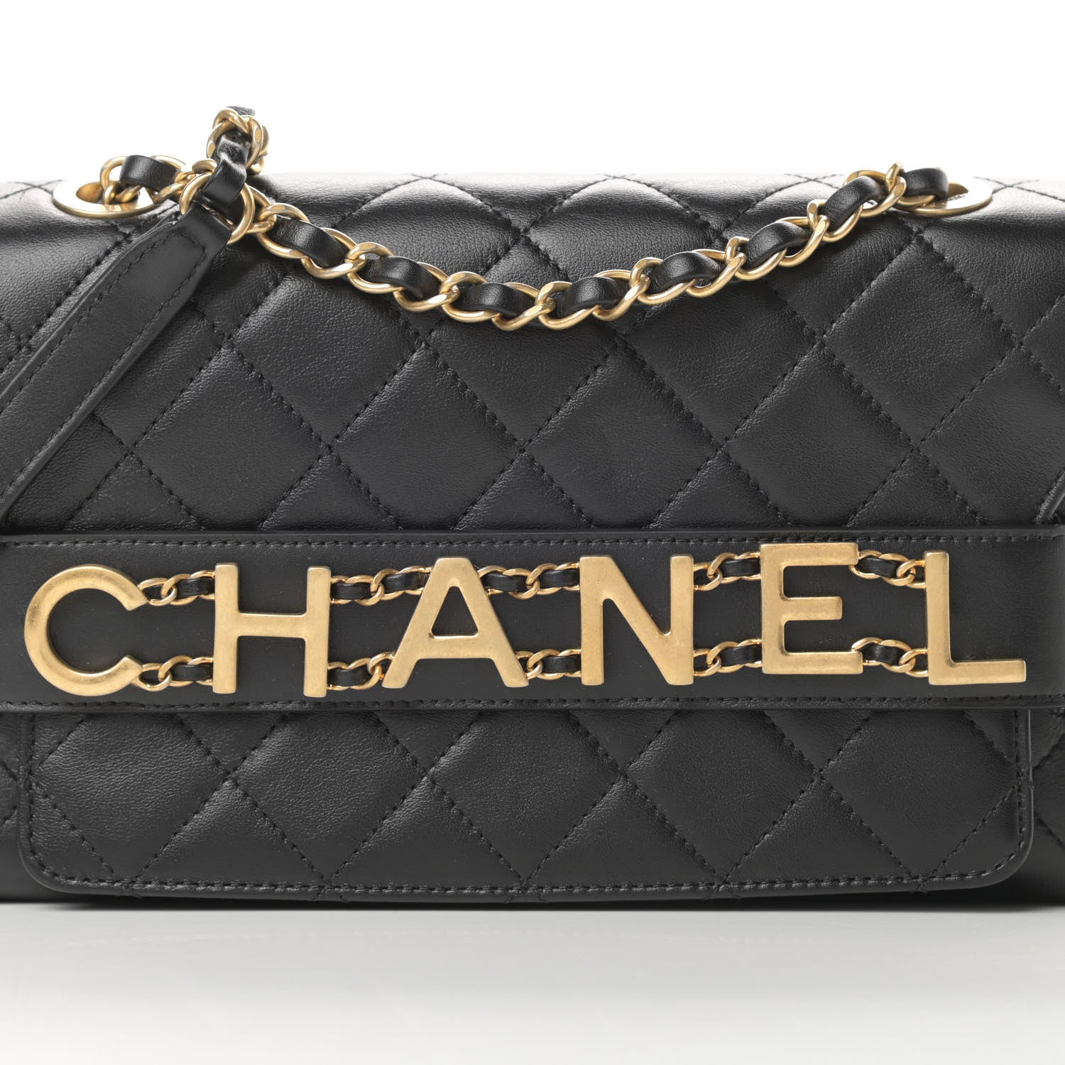 Chanel Calfskin Quilted Enchained Flap Black 8 of 11