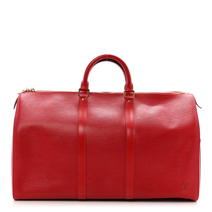 Louis Vuitton Epi Keepall 50 Castillan Red 1 of 12