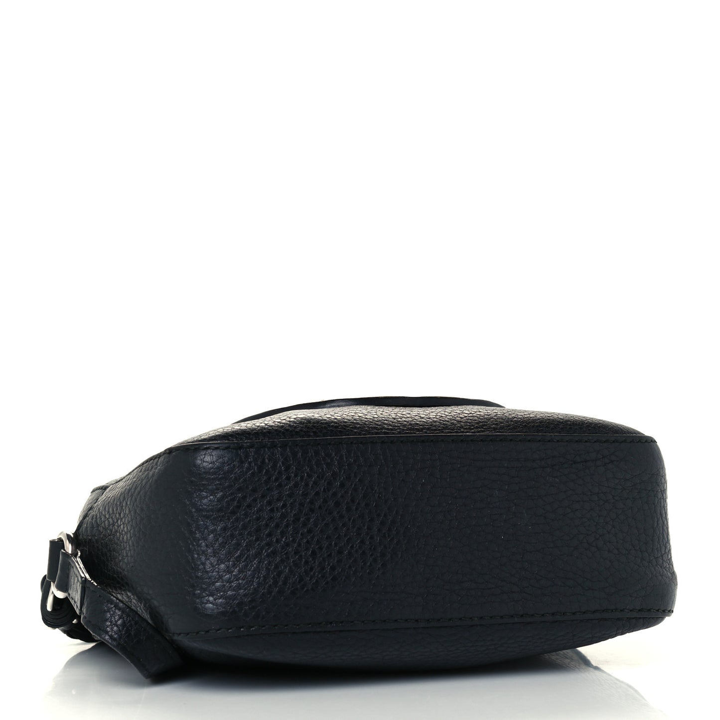Pebbled Calfskin Studded Small Soho Disco Bag Black
