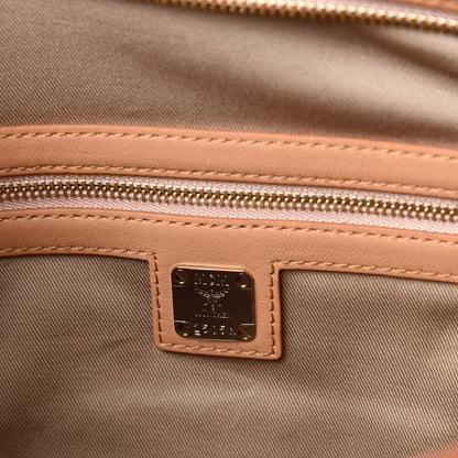 MCM Calfskin Ottomar Monogram Medium Klara Shoulder Bag Sandstone 6 of 10