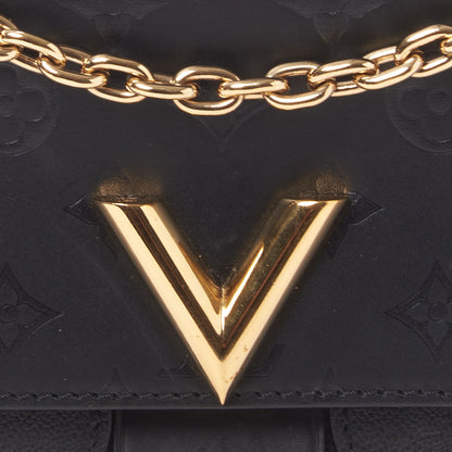 Louis Vuitton Monogram Cuir Plume Ecume Very Chain Bag Black 7 of 8