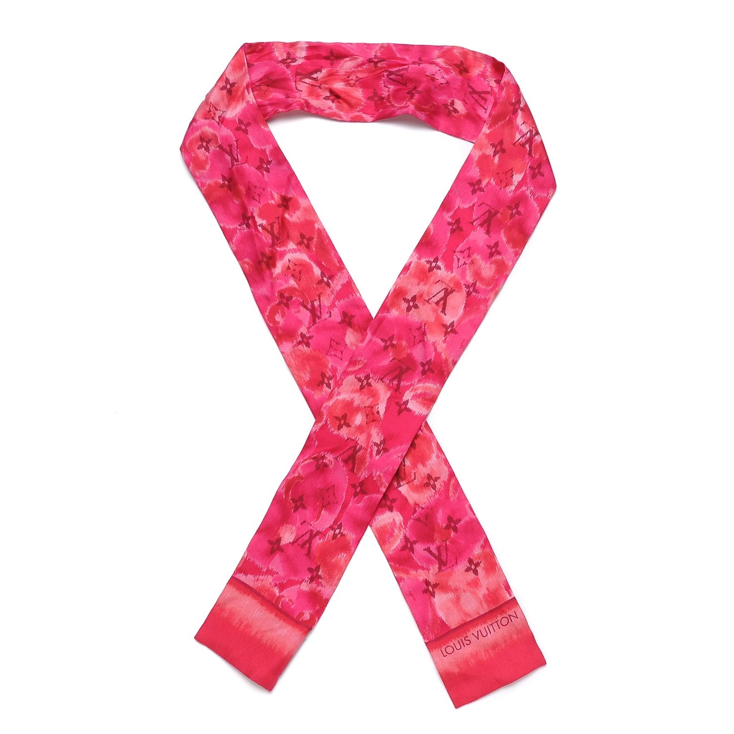 Silk Monogram Ikat Summer Bandeau Rose Indien