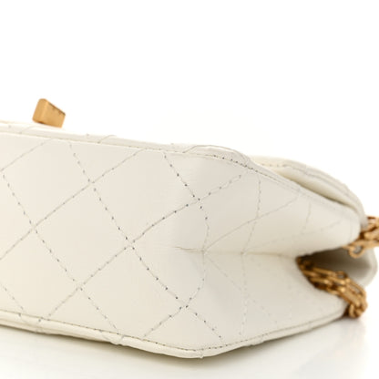 Chanel Aged Calfskin Quilted 2.55 Reissue Mini Flap White 10 of 10