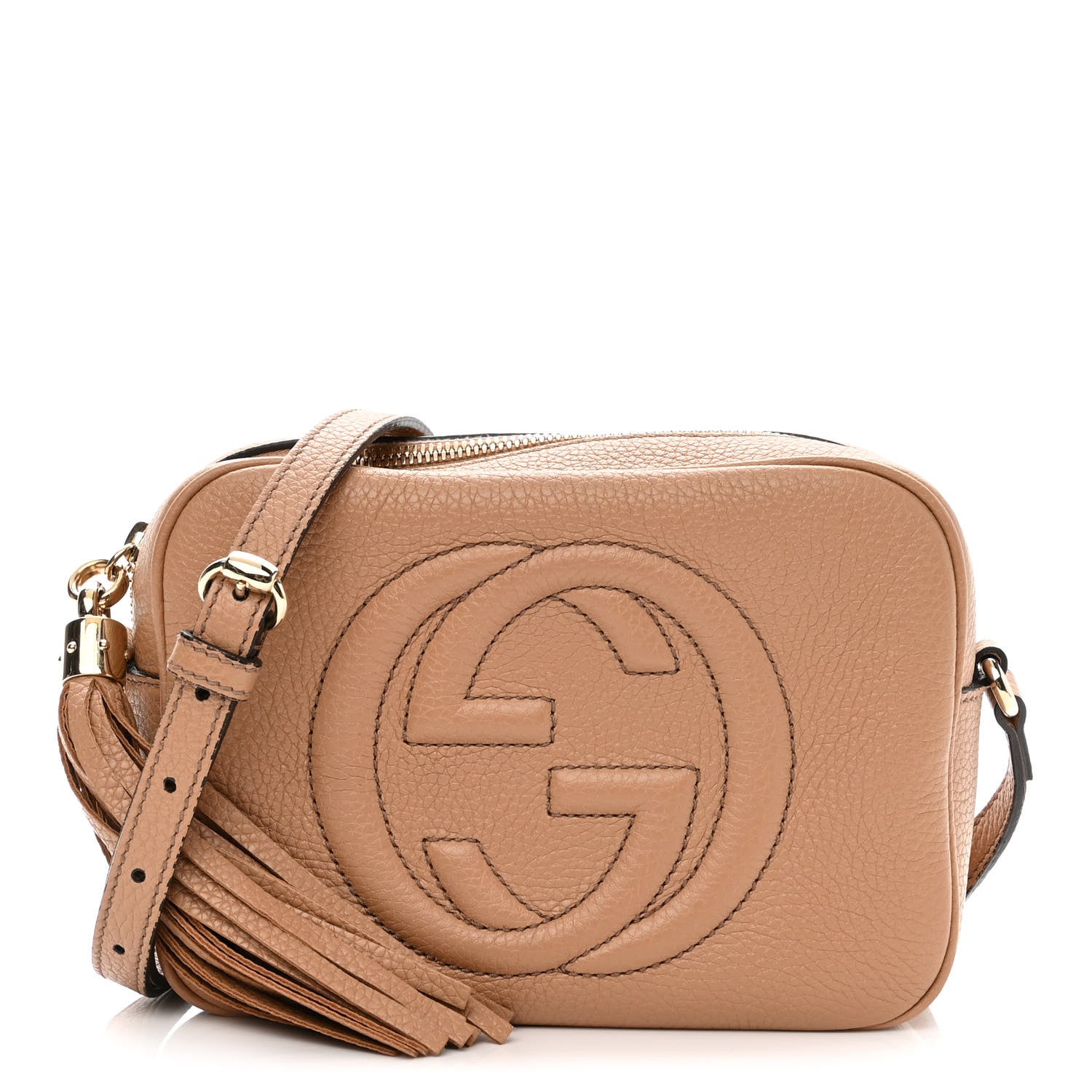 Gucci Pebbled Calfskin Small Soho Disco Bag Rose Beige 1 of 10