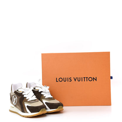 Louis Vuitton Calfskin Suede Run Away Sneakers 36 Kaki 10 of 10