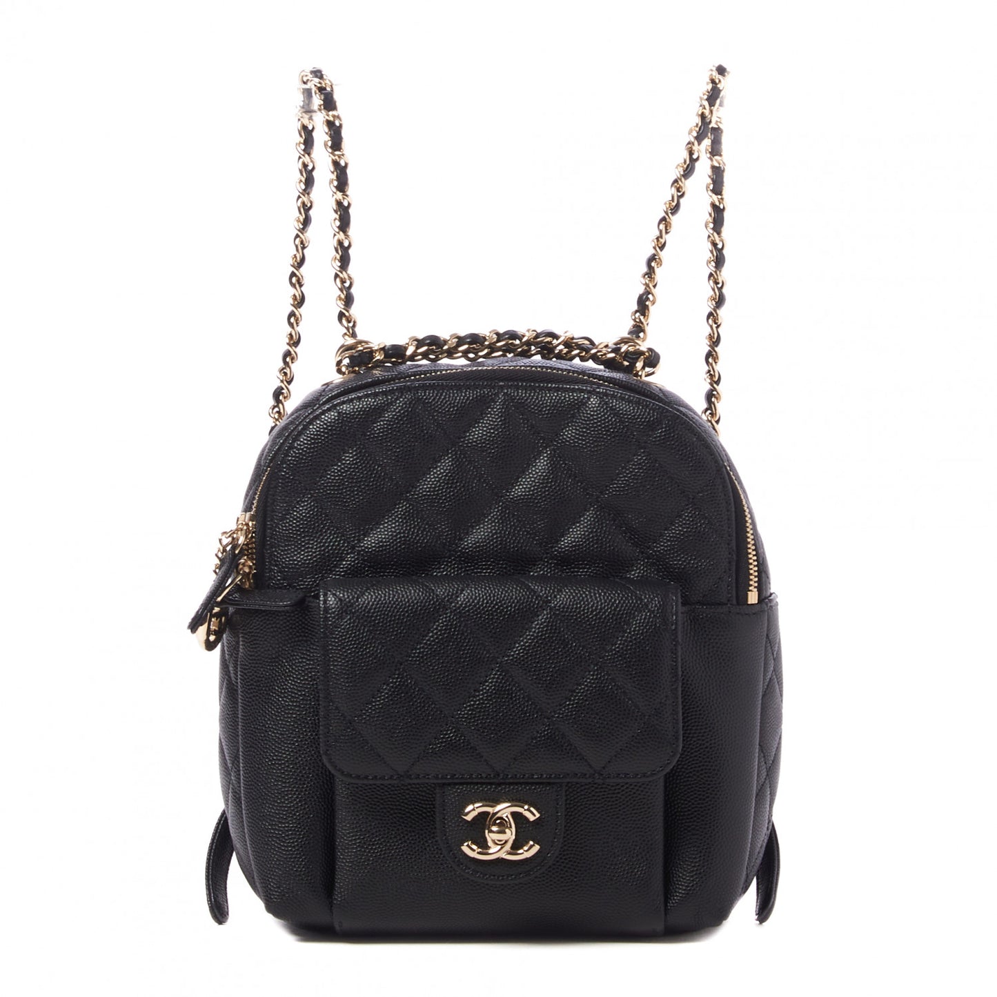 Caviar Quilted Small CC Day Backpack Black