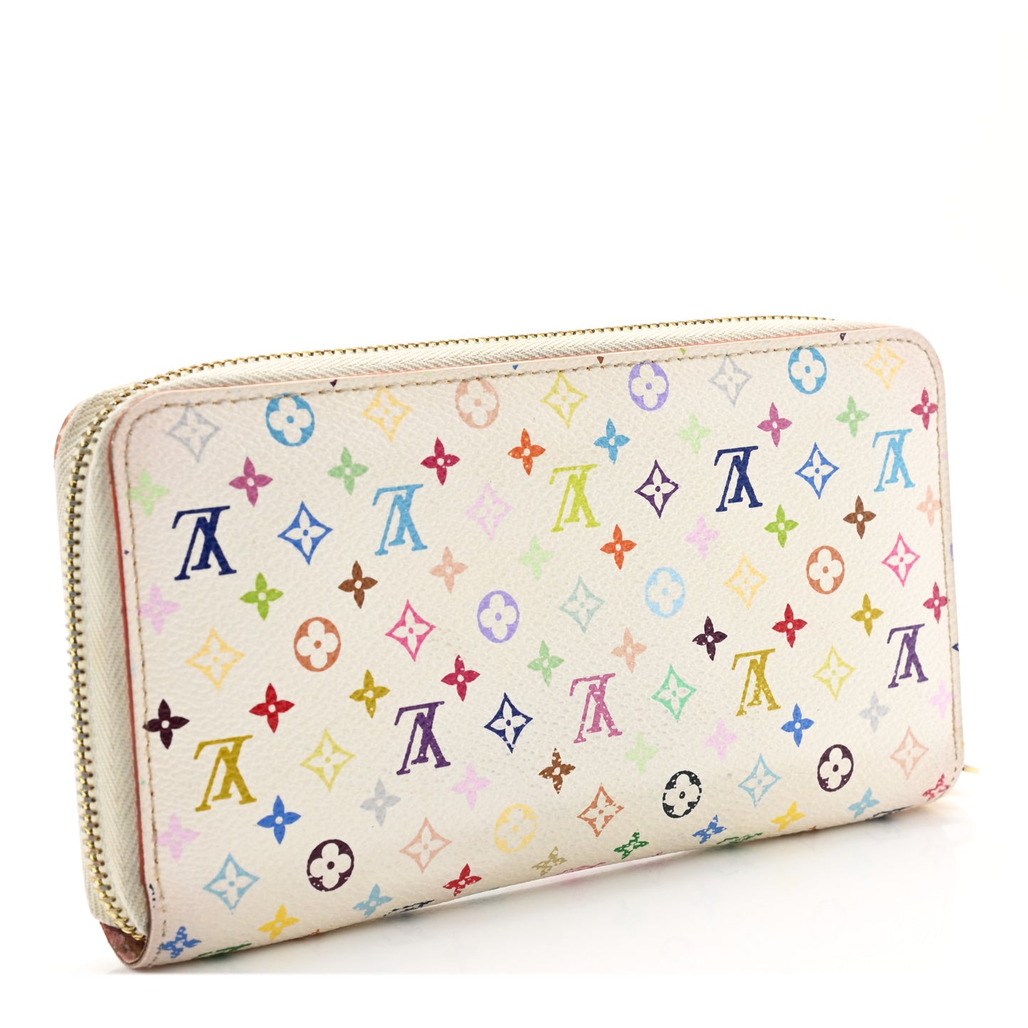 Monogram Multicolor Zippy Wallet White Litchi
