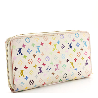 Louis Vuitton Monogram Multicolor Zippy Wallet White Litchi 3 of 10