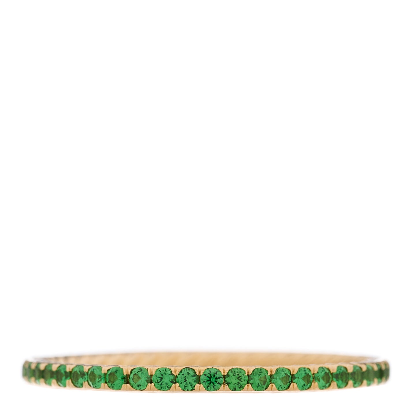 18K Yellow Gold Tsavorite 1.85mm Eden Eternity Band Ring 67 11.75