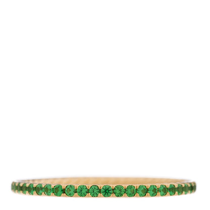 David Yurman 18K Yellow Gold Tsavorite 1.85mm Eden Eternity Band Ring 67 11.75 1 of 4