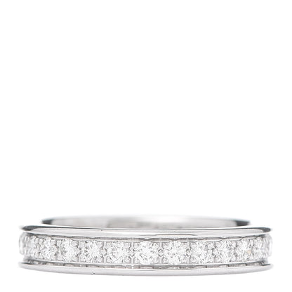 Cartier 18K White Gold Diamond 3.5mm Ballerine Wedding Band Ring 49 4.75 1 of 5