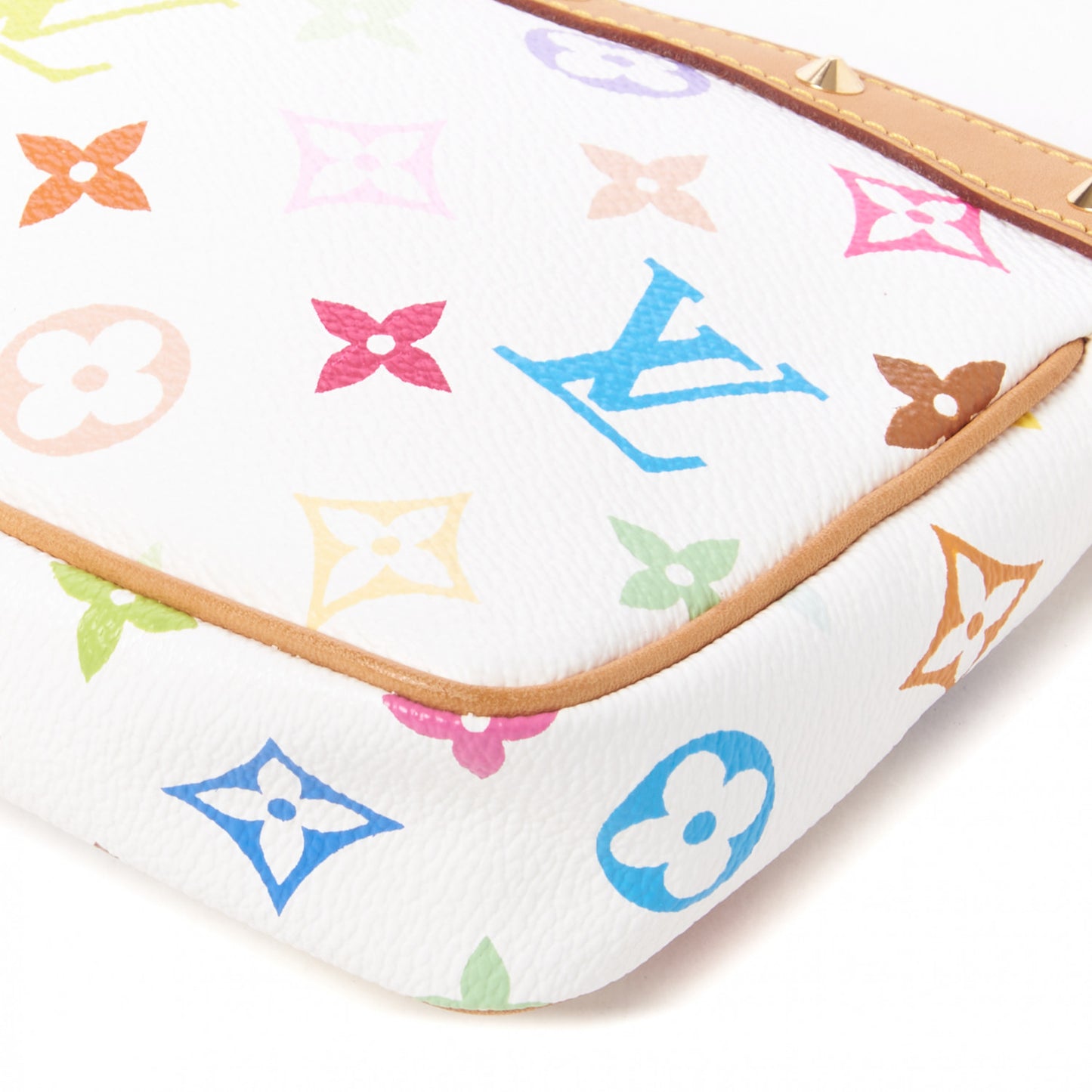 Monogram Multicolor Pochette Accessories White