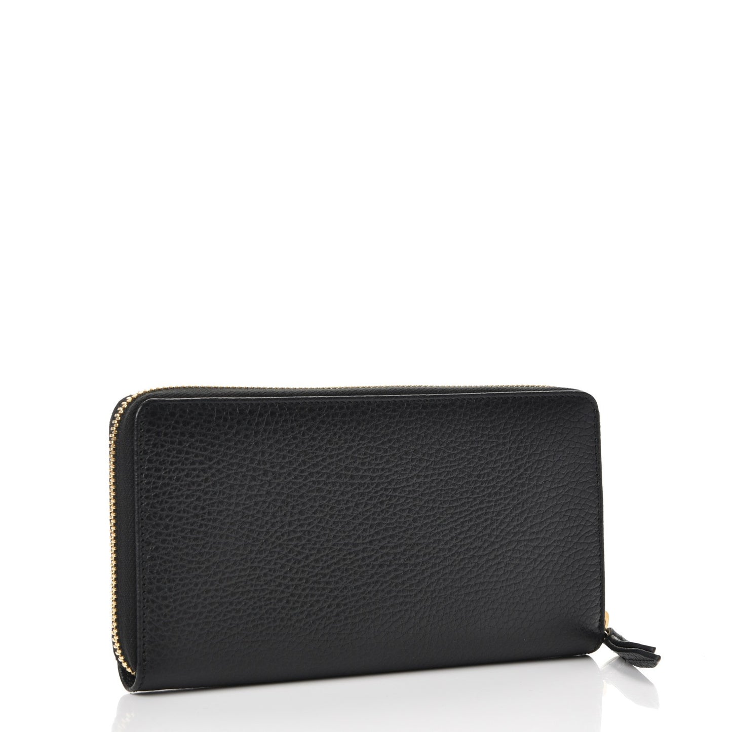 Dollar Calfskin GG Marmont Zip Around Wallet Black
