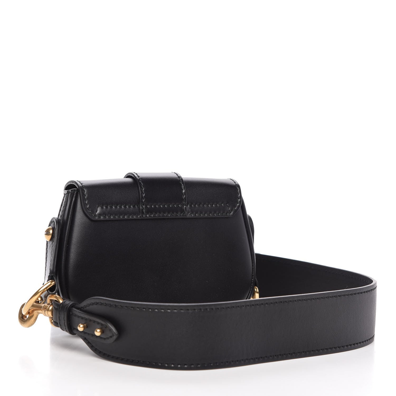 Christian Dior Calfskin Mini D Fence Saddle Bag Black 3 of 10