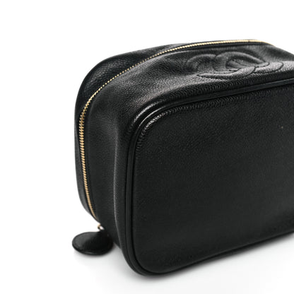 Chanel Caviar Vanity Cosmetic Case Black 9 of 10