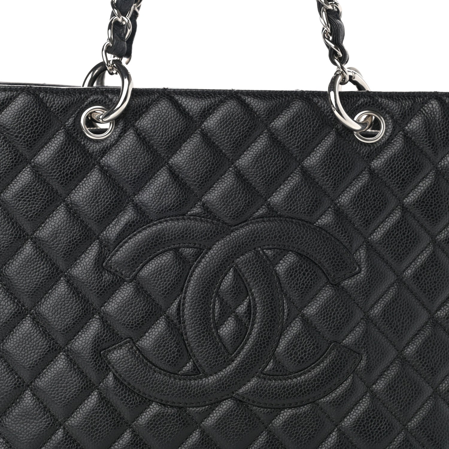 Chanel Caviar Quilted Grand Shopping Tote GST Black 8 of 11