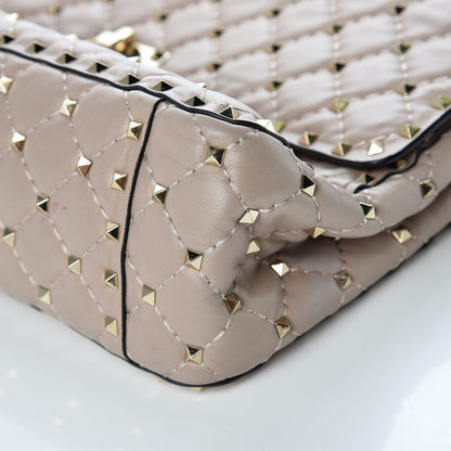 Valentino Garavani Nappa Large Rockstud Spike Shoulder Bag Poudre 14 of 14
