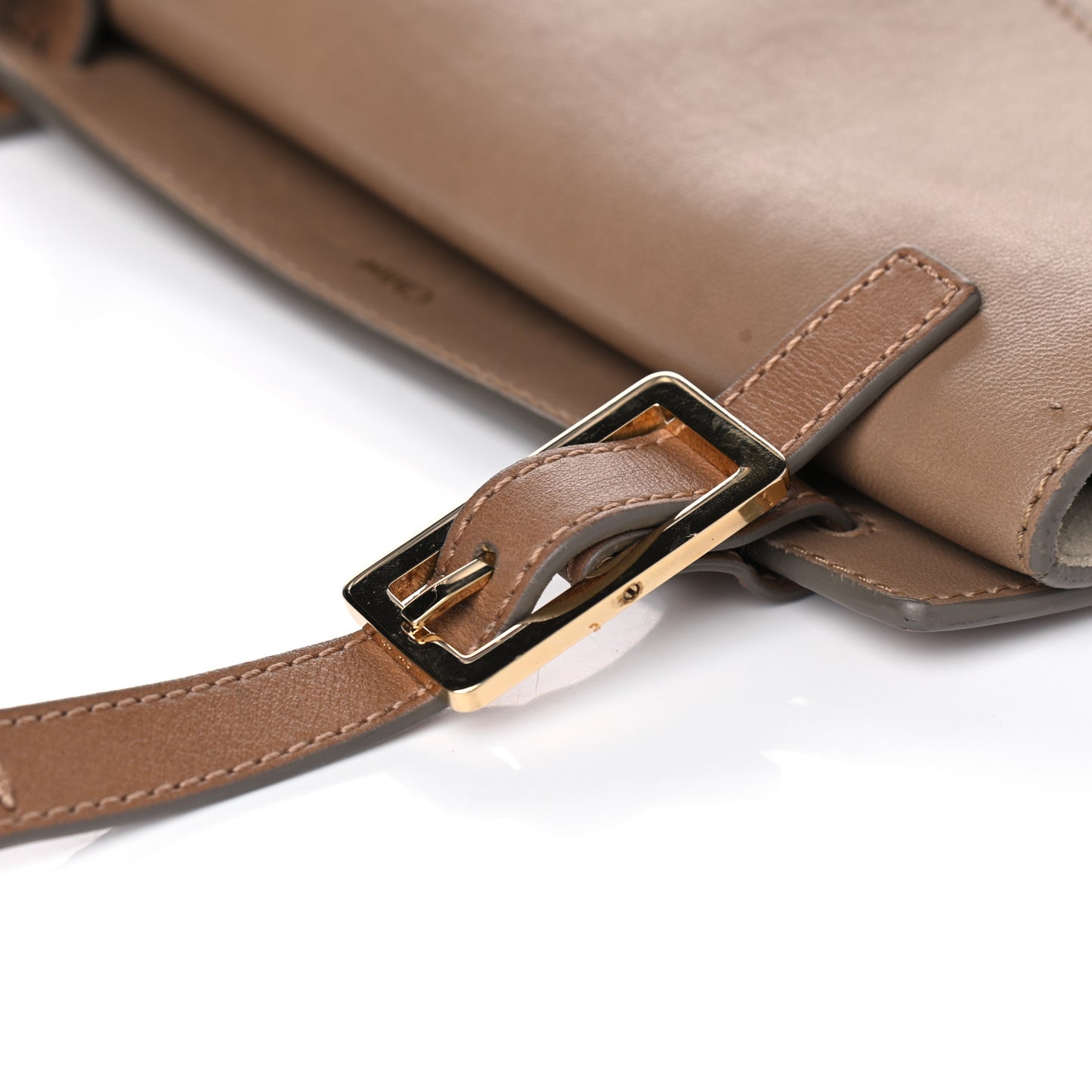 Calfskin Georgia Crossbody Bag Chestnut Cream