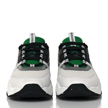 Christian Dior Technical Mesh Calfskin Mens B22 Sneakers 44 White Black Green 2 of 15