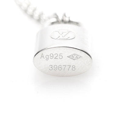 Louis Vuitton Sterling Silver Lockit Necklace 5 of 6