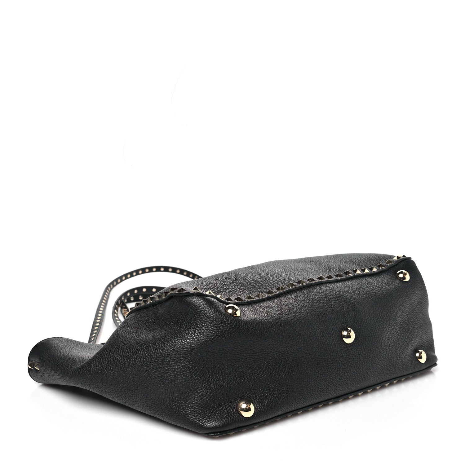 Valentino Garavani Vitello Medium Rockstud Tote Black 4 of 9