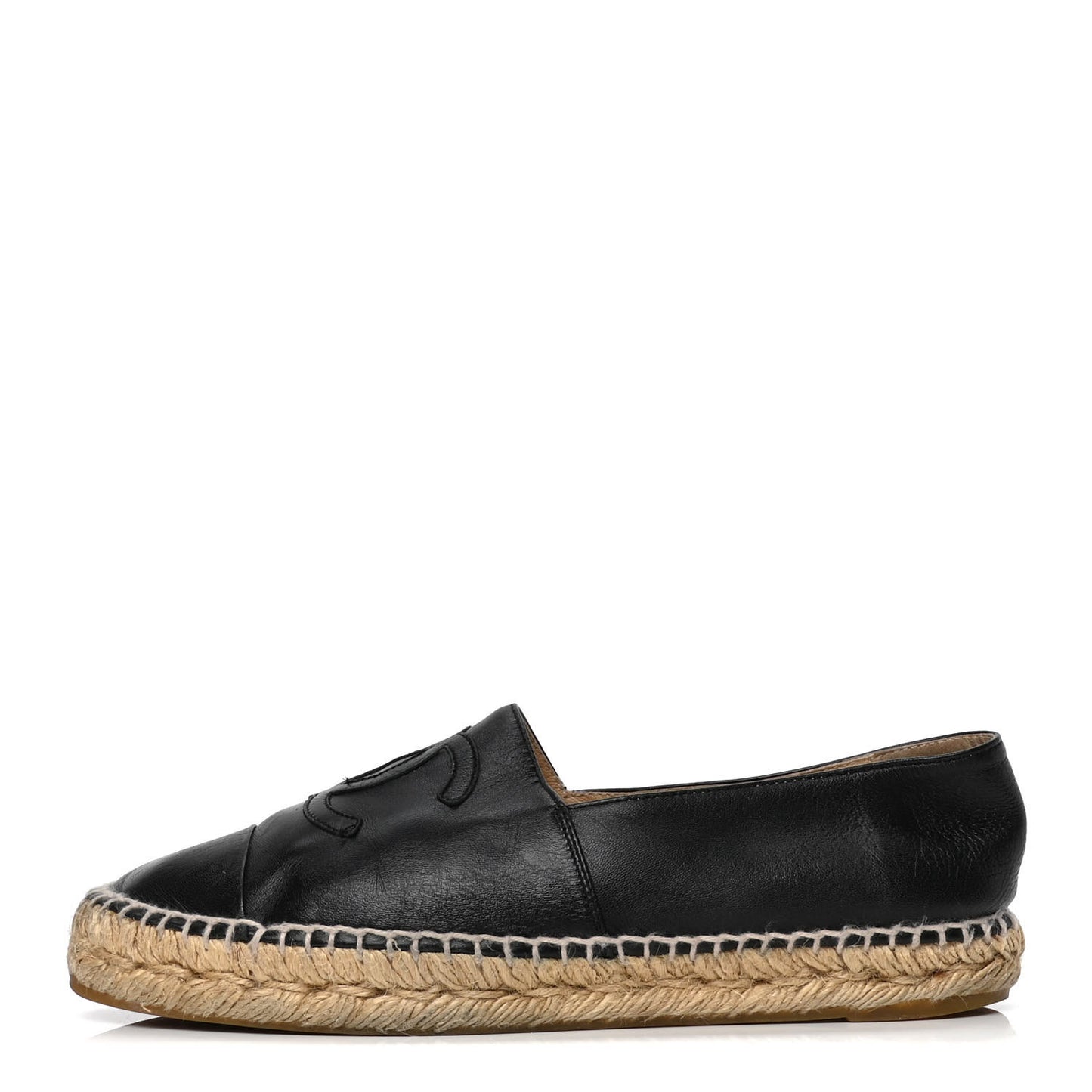 Lambskin CC Espadrilles 38 Black
