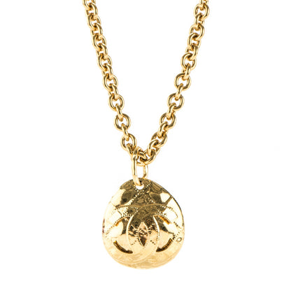 Chanel CC Medallion Long Chain Necklace Gold 1 of 6