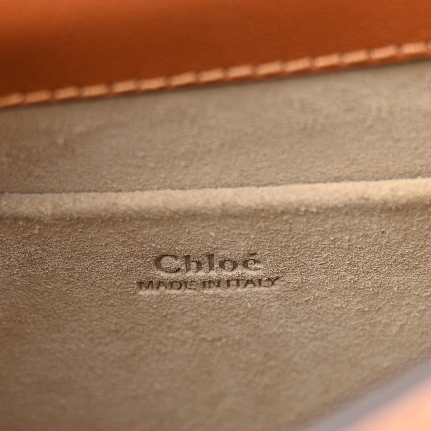 Chloe Calfskin Suede Medium Nile Bracelet Bag Caramel 6 of 11