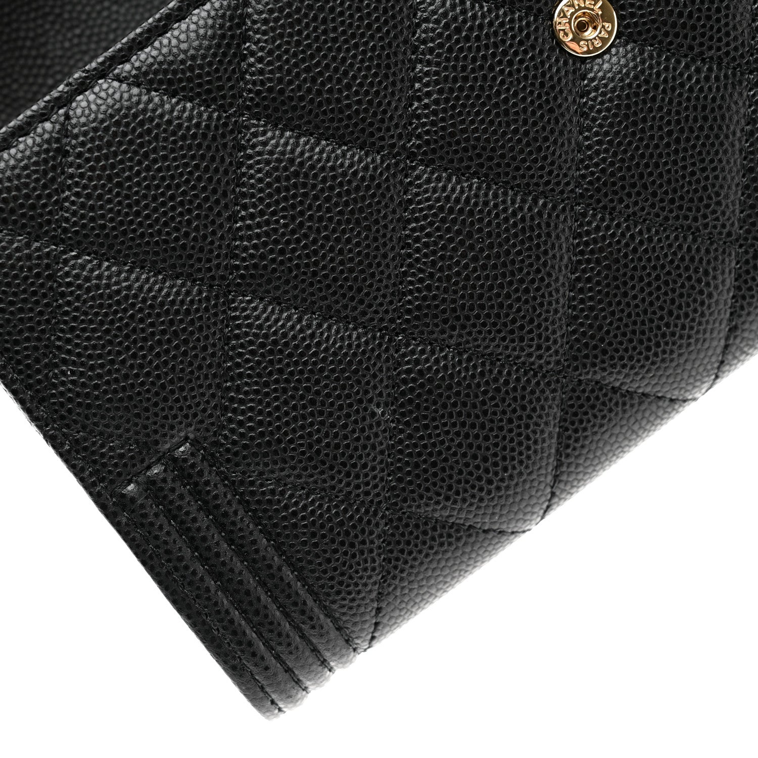 Chanel Caviar Quilted Large Boy Gusset Flap Wallet Black 9 of 12