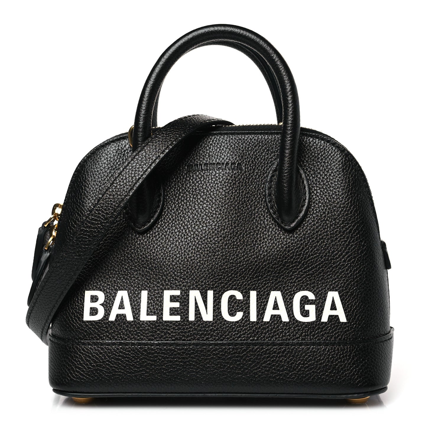 Grained Calfskin XXS Ville Top Handle Bag Black