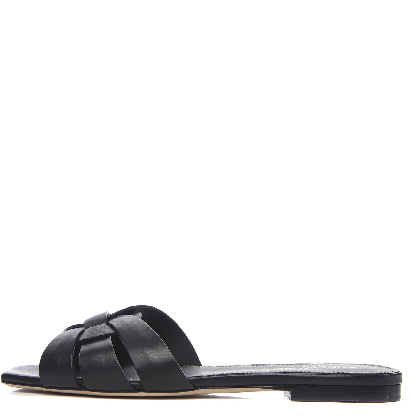 Calfskin Nu Pied 05 Slide Sandals 35.5 Black