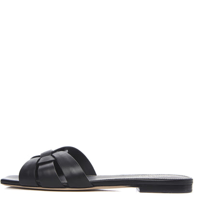 Saint Laurent Calfskin Nu Pied 05 Slide Sandals 35.5 Black 1 of 8