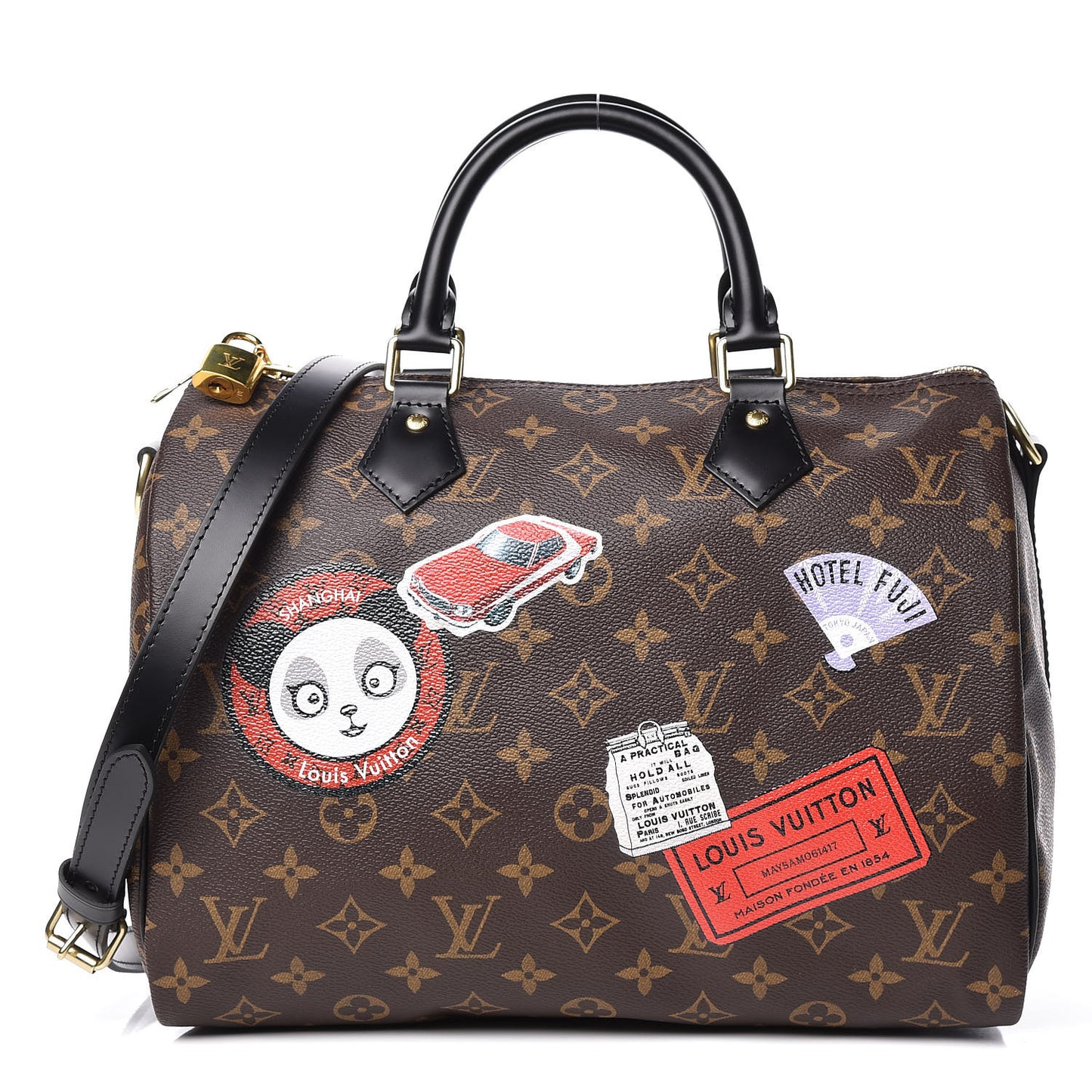 Monogram My World Tour Speedy Bandouliere 30 Black
