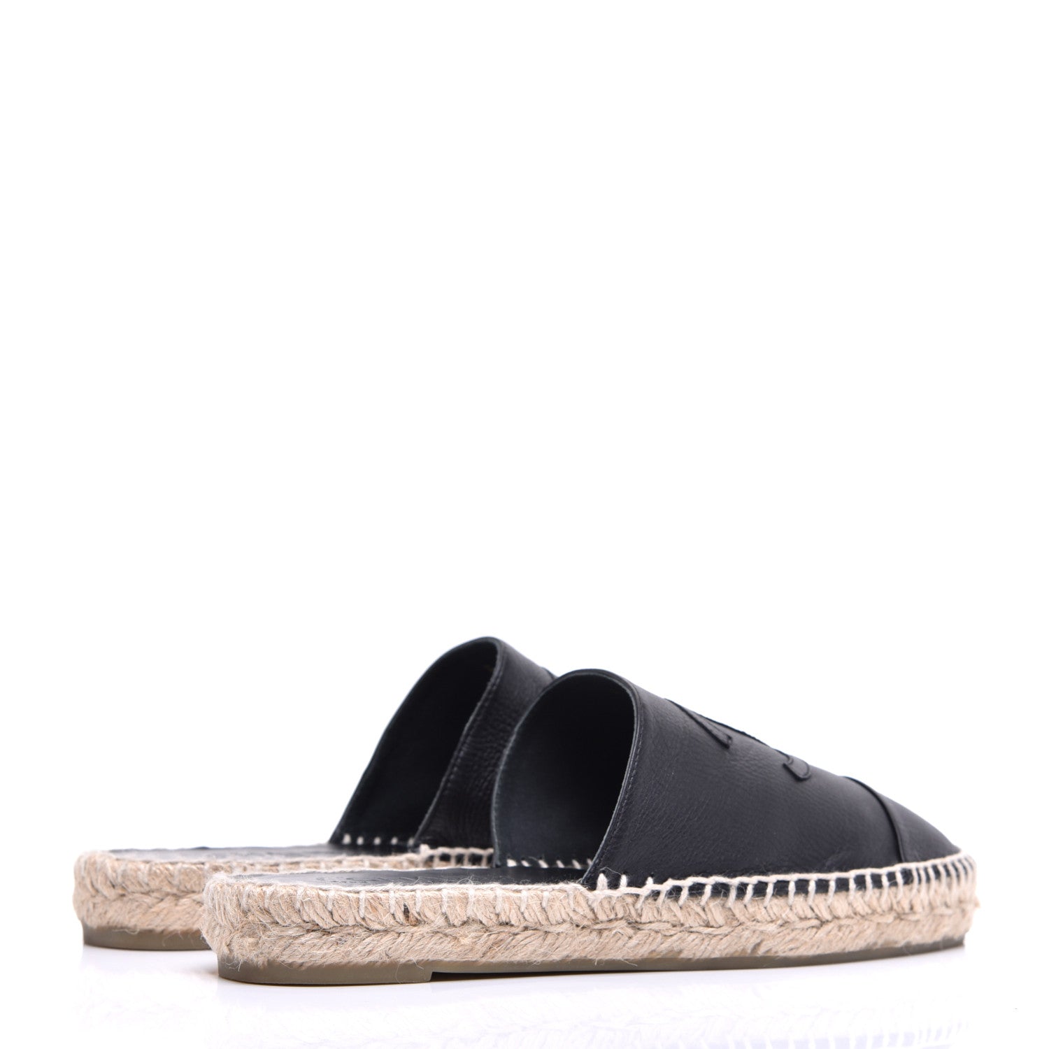 Chanel Calfskin CC Espadrille Mules 39 Black 4 of 11
