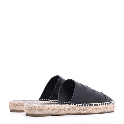 Chanel Calfskin CC Espadrille Mules 39 Black 4 of 11