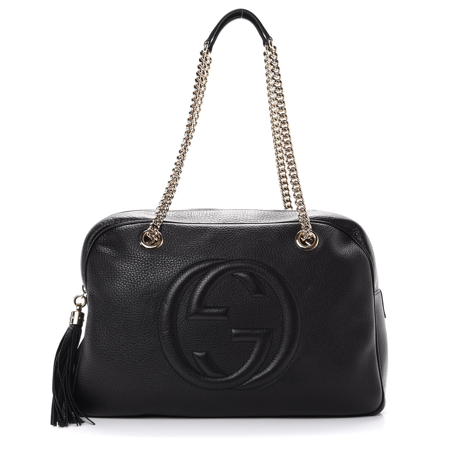 Gucci Pebbled Calfskin Medium Soho Bowler Black 1 of 10