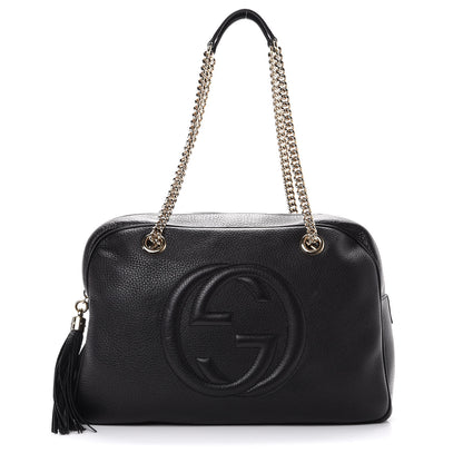 Gucci Pebbled Calfskin Medium Soho Bowler Black 1 of 10