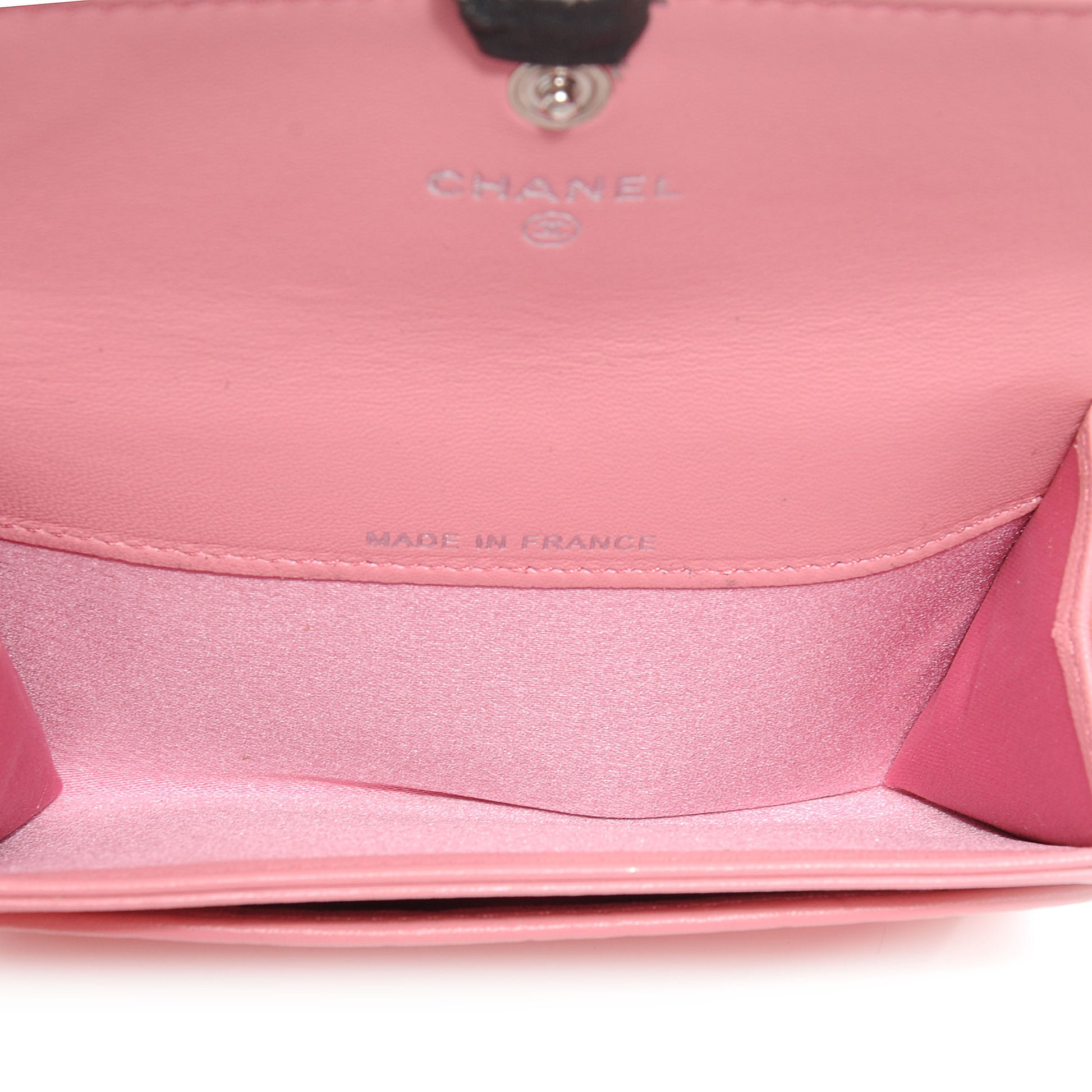 Chanel Lambskin Camellia Coin Purse Pink 6 of 9