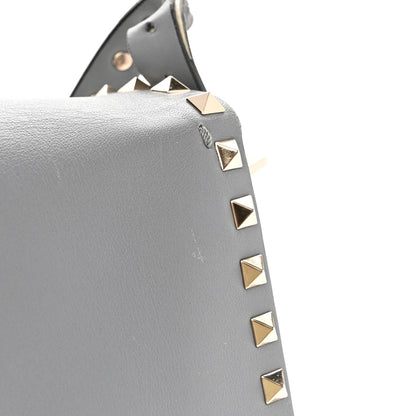 Valentino Garavani Vitello Medium Rockstud Flap Saddle Bag Light Stone 11 of 13