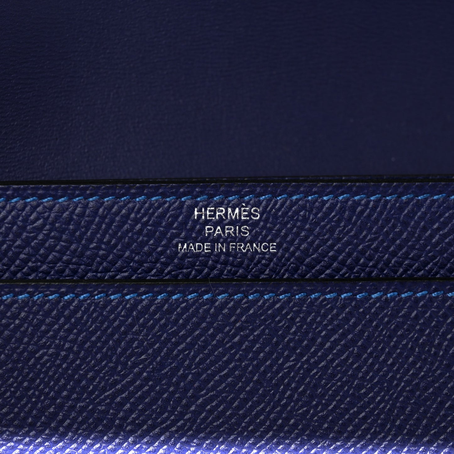 Epsom Camail Long Wallet Bleu Encre Bleu Zellige Jaune Ambre