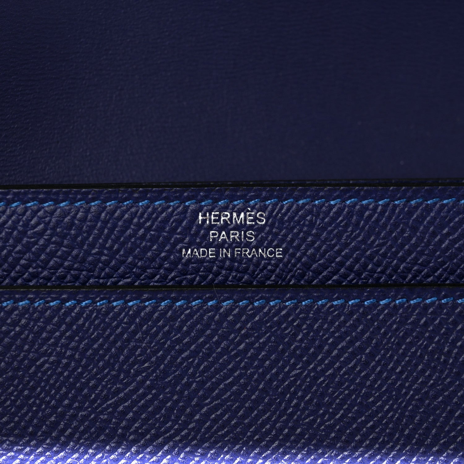 Hermes Epsom Camail Long Wallet Bleu Encre Bleu Zellige Jaune Ambre 6 of 8