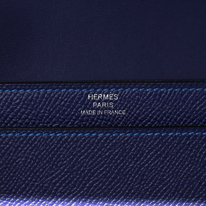 Hermes Epsom Camail Long Wallet Bleu Encre Bleu Zellige Jaune Ambre 6 of 8