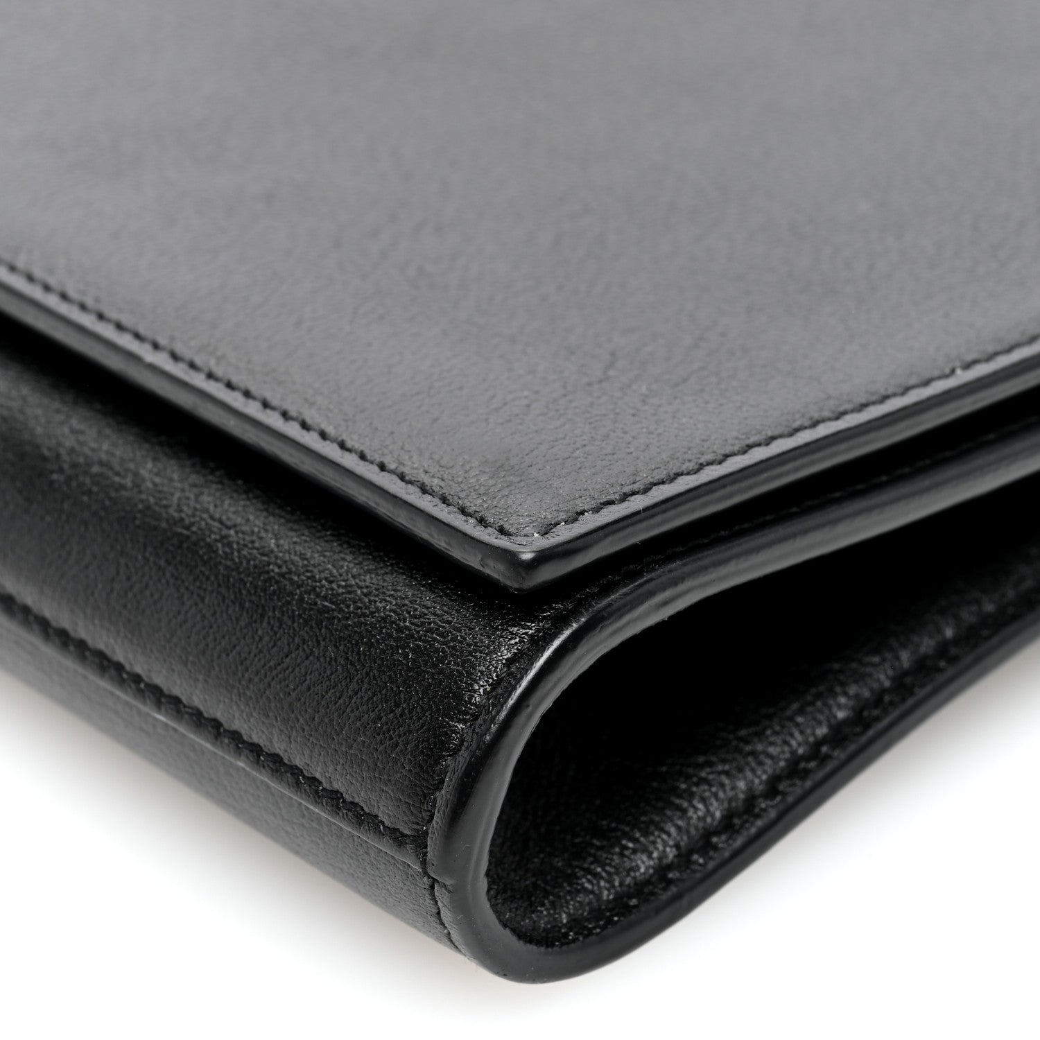 Saint Laurent Goatskin Monogram Large Belle De Jour Clutch Black 9 of 9