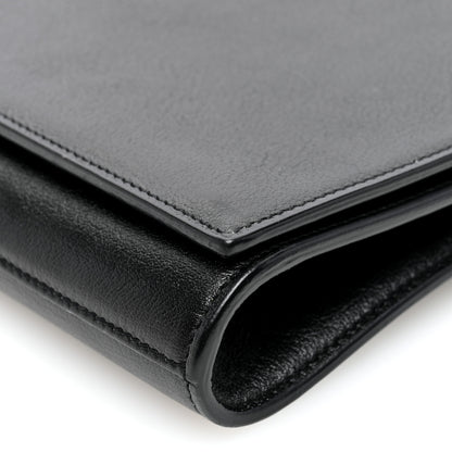 Saint Laurent Goatskin Monogram Large Belle De Jour Clutch Black 9 of 9