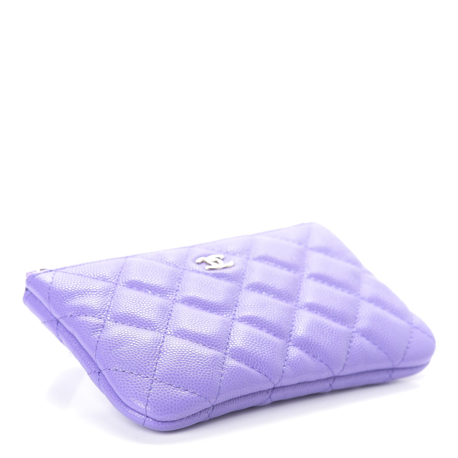 Chanel Caviar Quilted Small Cosmetic Case Purple 4 of 7