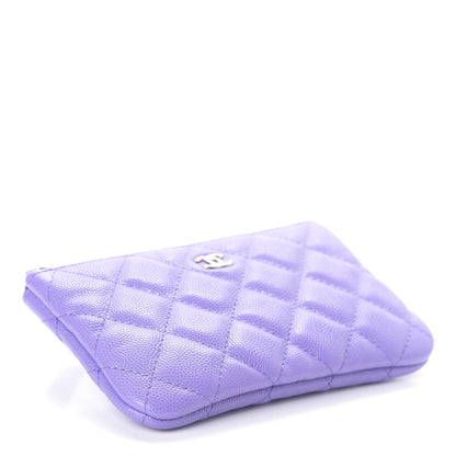 Chanel Caviar Quilted Small Cosmetic Case Purple 4 of 7