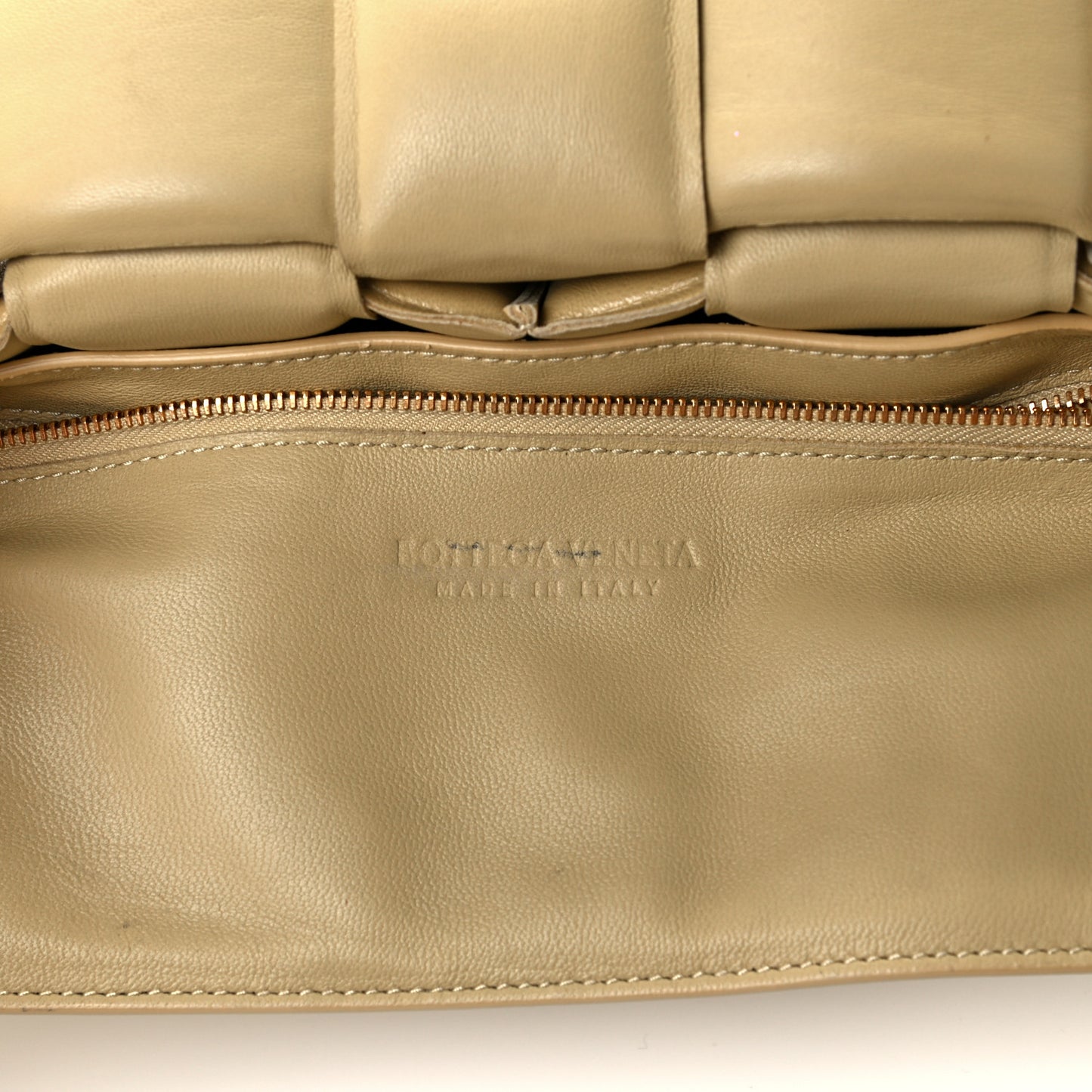 Nappa Maxi Intreccio Padded Cassette Crossbody Bag Tapioca