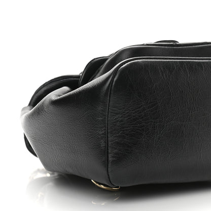 Chanel Glazed Aged Calfskin Quilted Small Duma Drawstring Backpack Black 9 of 12