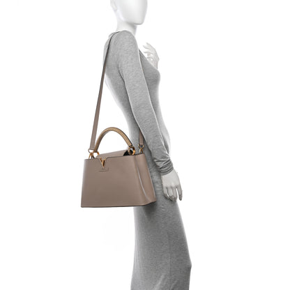 Louis Vuitton Taurillon Ayers Capucines PM Galet 2 of 9