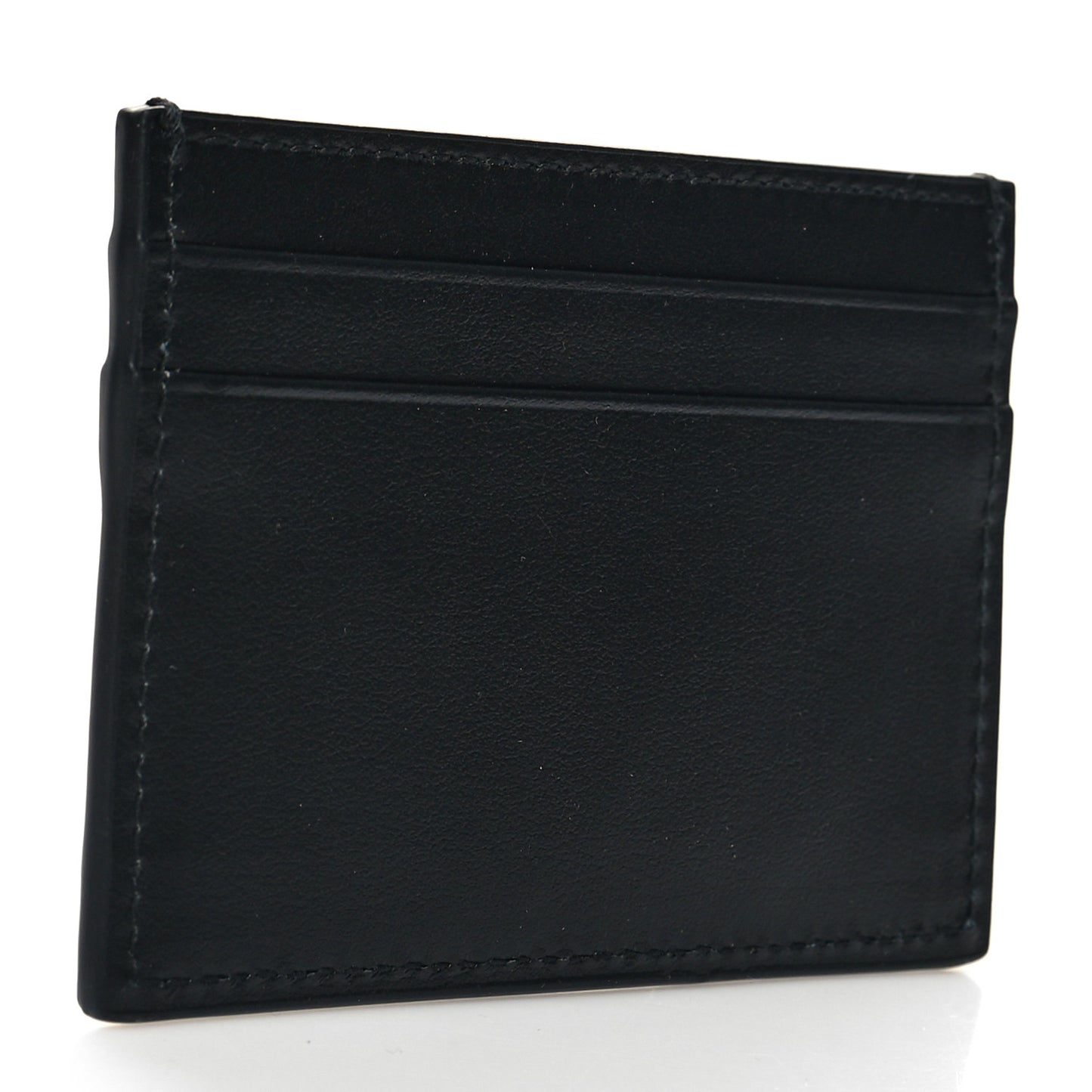 Plutone Calfskin Logo Card Holder Black